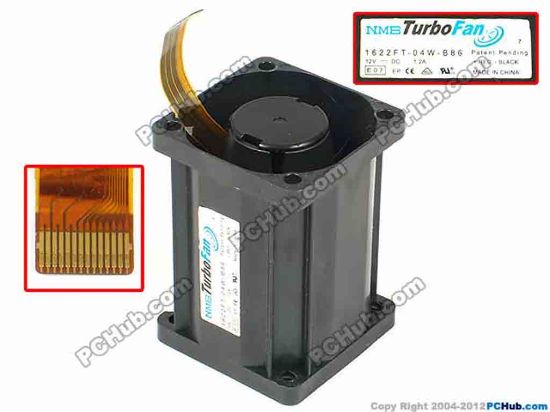 85693 NMB-MAT / Minebea 1622FT-04W-B86 Server - Square Fan E07, sq40x56, w35x14x14, 12V 1.2A NMB-MAT / Minebea 1622FT-04W-B86 Server - Square Fan 