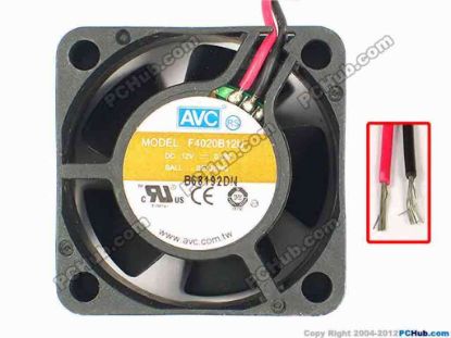 85695 AVC F4020B12U Server - Square Fan sq40x20, w120x2, 12V 0.28A AVC F4020B12U Server - Square Fan 