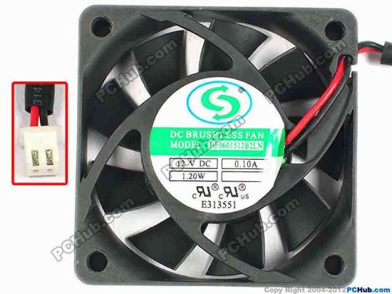 85736 Other Brands DF0601512B2LN Server - Square Fan DF060152B2LN, sq60x60x15, w70x2x2, 12V 0.10A 1.20W Other Brands DF0601512B2LN Server - Square Fan 