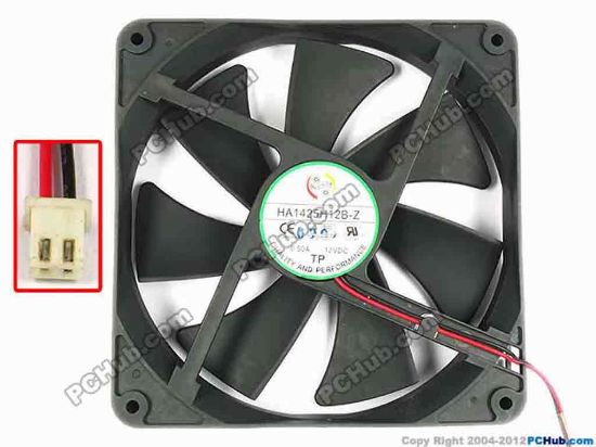 85748 Other Brands TP Server - Square Fan HA1425H12B-Z, sq138x138x25, w120x2x2, 12V 0.50A Other Brands TP Server - Square Fan 