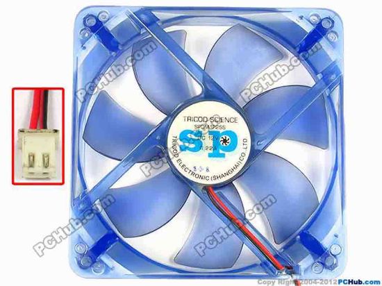 85749 Other Brands TRICOD Server - Square Fan SPDM1225S, sq120x120x25, w145x2x2, 12V 0.22A Other Brands TRICOD Server - Square Fan 