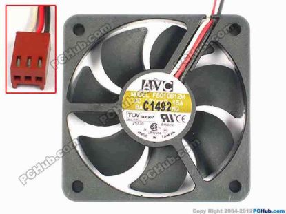 85803 AVC F6010B12M Server - Square Fan F6010B12M, sq60x11, w160x3x3, 12V 0.15A AVC F6010B12M Server - Square Fan 