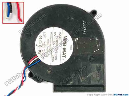 85947 NMB-MAT / Minebea BG0903-B049-P0S Server - Blower Fan 09, sq97x94x33, w300x4, 12V 2.65A NMB-MAT / Minebea BG0903-B049-P0S Server - Blower Fan 