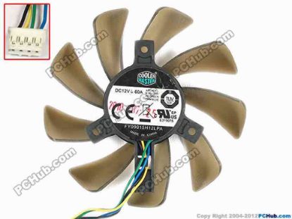 85978 Cooler Master FY0915H12LPA Server - Frameless / GPU Fan Dia85x15, w190x4x4, 12V 0.6A, Trans. Black Cooler Master FY0915H12LPA Server - Frameless / GPU Fan 