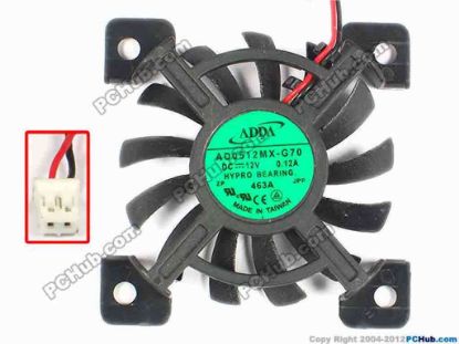 86217 ADDA AD0512MX-G70 Server - Frameless / GPU Fan PN: 7120004100, dia50x50x10, w85x2x2, 12V 0.12A ADDA AD0512MX-G70 Server - Frameless / GPU Fan 