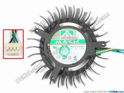 86348 Protechnic Magic MGT6012YF-W10  Server - Frameless / GPU Fan dia55x55x11, w140x4x4, 12V 0.30A Protechnic Magic MGT6012YF-W10  Server - Frameless / GPU Fan 