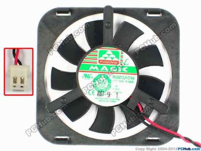 86349 Protechnic Magic MGA5012LR-O10  Server - Round Fan MGA5012LR-O10, B, dia60x60x10, w50x2x2, 12V 0.08A Protechnic Magic MGA5012LR-O10  Server - Round Fan 