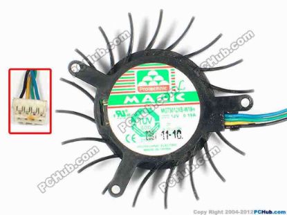 86368 Protechnic Magic MGT5012XB-W10 Server - Frameless / GPU Fan 1, 12V 0.19A, W115x4x4, D45xC39, Blower Blower Protechnic Magic MGT5012XB-W10 Server - Frameless / GPU Fan 