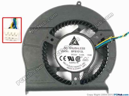 86372 Delta Electronics BFB1012L Server - Round Fan -7D88, dia95x85x21, w55x4x4, 12V 0.48A Delta Electronics BFB1012L Server - Round Fan 