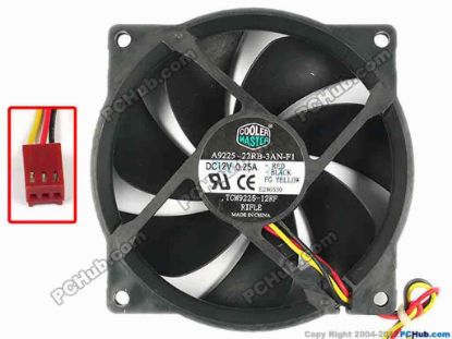 86388 Cooler Master A9225-22RB-3AN-F1 Server - Round Fan A9225-22RB-3AN-F1, dia95x95x25, w195x3x3, 12V 0.25 Cooler Master A9225-22RB-3AN-F1 Server - Round Fan 