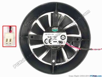 86395 Cooler Master FA06010H12LNA Server - Round Fan dia78x78x11, w60x2x2, 12V 0.3A 0.45A Cooler Master FA06010H12LNA Server - Round Fan 