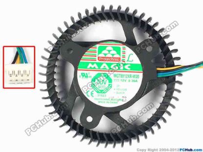 86399 Protechnic Magic MGT8012XR-W20 Server - Round Fan MGT8012XR-W20, dia72x72x22, w100x4x4, 12V 0.36A Protechnic Magic MGT8012XR-W20 Server - Round Fan 