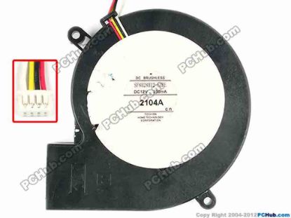 86440 Toshiba SF8028H12-63PE Server - Blower Fan SF8028H12-63PE, bw80x80x28, w175x4x4, 12V 350MA Toshiba SF8028H12-63PE Server - Blower Fan