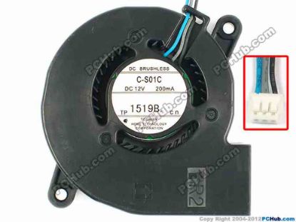 86447 Toshiba C-S01C Server - Blower Fan C-S01C, bw60x60x23, w235x3x3, 12V 200MA Toshiba C-S01C Server - Blower Fan 