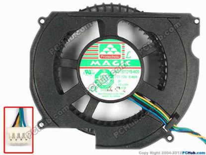86463 Protechnic Magic MGT8012YB-W20 Server - Round Fan TypeC, dia90x75x23, w50x4x4, 12V 0.48A Protechnic Magic MGT8012YB-W20 Server - Round Fan 
