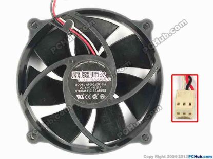 86533 Other Brands Thermals Server - Round Fan AT09025R12M, dia95x25, w190x3x3, 12V 0.25A Other Brands Thermals Server - Round Fan 