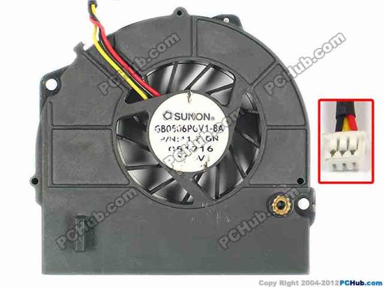86558 SUNON GB0506PGV1-8A Cooling Fan  11.F.GN, w20x3x3, 5V Bare fan SUNON GB0506PGV1-8A Cooling Fan  