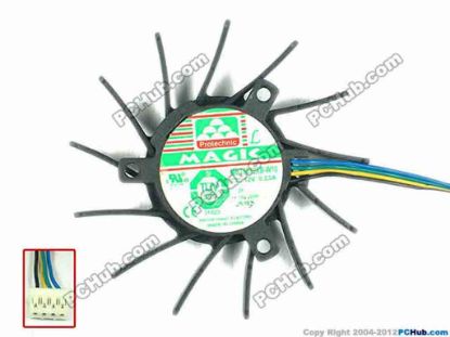 86593 Protechnic Magic MGT6012XB-W10 Server - Frameless / GPU Fan Dia65x65x12, w220x4x4, 12V 0.23A Protechnic Magic MGT6012XB-W10 Server - Frameless / GPU Fan 