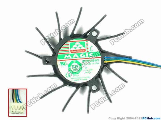 86593 Protechnic Magic MGT6012XB-W10 Server - Frameless / GPU Fan Dia65x65x12, w220x4x4, 12V 0.23A Protechnic Magic MGT6012XB-W10 Server - Frameless / GPU Fan 
