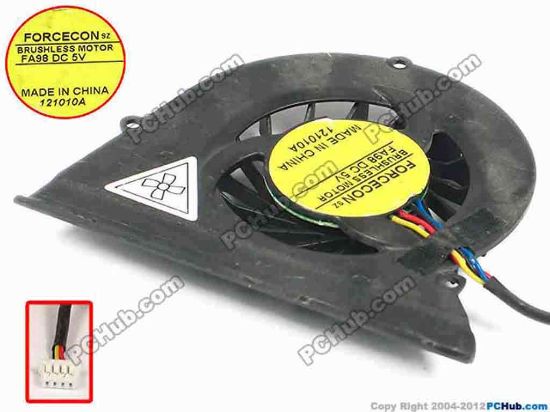 86649 Dell Alienware M11x R3 Cooling Fan  FA98, w50x4x4, DC 5V , Bare fan Dell Alienware M11x R3 Cooling Fan  