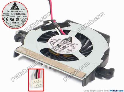 86677 Delta Electronics KSB0405HA Cooling Fan  -AG90, w30x3x4, DC 5V 0.30A, Bare Delta Electronics KSB0405HA Cooling Fan  