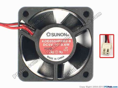 86696 SUNON KD0504PFB2-8 Server - Square Fan sq40x10, w50x2x2, 5V 0.6W SUNON KD0504PFB2-8 Server - Square Fan 