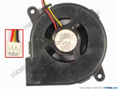 86699 Toshiba T60DM1201A Server - Blower Fan bw60x23, w40x3, 12V 150mA Toshiba T60DM1201A Server - Blower Fan 
