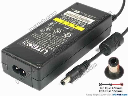 86716 LITE-ON PA-1400-01 AC Adapter- Laptop 12V 3.33A, 5.5/2.5mm, 2-Prong LITE-ON PA-1400-01 AC Adapter- Laptop <span id="ctl00_ContentPlaceHolder1_ItemDesc1_lblItemDescription" class="span11">Model: PA-1400-01<br />
<br />
INPUT: 100-240V~ 1.2A, 50-60Hz <br />
OUTPUT: 12V 3.33A 40W<br />
Connecter size: Int. Diameter: 2.50mm <br />
Ext. Diameter: 5.50mm<br />
Length : 9.00mm 
<p>Dimensions: 127 x 51 x 28 mm</p>
<div>
<p>*Please take note, 2 wire AC <a href="http://www.pchub.com/uph/category/356-0-0-1-2/Laptop-Spare-Part.html" shape="rect"><font color="#810081">power cord</font></a> not included.</p></div></span>