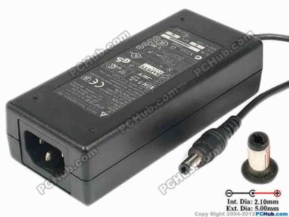 86717 Delta Electronics ADP-40ZB REV.B AC Adapter- Laptop 12V 3.33A, 5.5/2.1mm, C14 Delta Electronics ADP-40ZB REV.B AC Adapter- Laptop <span id="ctl00_ContentPlaceHolder1_ItemDesc1_lblItemDescription" class="span11">
<p>AC Adapter Model: ADP-40ZB</p>
<p>INPUT: 100-240V~ 1.2A 50-60Hz<br />
OUTPUT: 12V 3.33A 40W<br />
Connecter size: Int. Diameter: 2.10mm    <br />
                       Ext. Diameter:  5.50mm<br />
                       Length           : 12.00mm <br />
<br />
Dimension: 119 x 52 x 31 mm<br />
<br />
<font color="#444444" face="Verdana">*Please take note, 3-wire (IEC C13) <font color="#000000"> </font><a href="http://www.pchub.com/uph/category/356/Power-Core.html">power cord</a><font color="#000000"> not included</font></font></p></span>