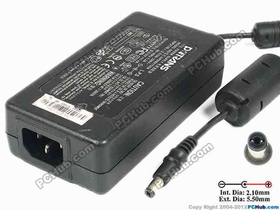 86743 Potrans UP04821120A AC Adapter 5V-12V 12V 4A, 5.5/2.1mm, C14 Potrans UP04821120A AC Adapter 5V-12V <div>AC Adapter Model: UP04821120A</div>
<div>  </div>
<div>INPUT: 100-240V~ 1.2A, 50-60Hz <br />
OUTPUT: 12V 4A 48W<br />
Connecter size: Int. Diameter: 2.10mm     <br />
                       Ext. Diameter: 5.50mm <br />
                       Length           : 9.00mm  
<div> </div></div>
<div>Dimensions: 117 x 61 x 31 mm</div>
<div> </div>
<div>*Please take note, 3-wire (IEC C13) AC <a href="http://www.pchub.com/uph/category/356/Power-Core.html">power cord</a> not included.</div>