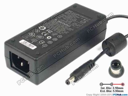 86748 HJC HASU11FB50 AC Adapter 5V-12V 12V 4.16A, 2.5/5.5mm, C14 HJC HASU11FB50 AC Adapter 5V-12V <span id="ctl00_ContentPlaceHolder1_ItemDesc1_lblItemDescription" class="span11">
<p><span id="ctl00_ContentPlaceHolder1_ItemDesc1_lblItemDescription">Model: HASU11FB50<br />
<br />
INPUT: 100-240V~ 1.5A, 50-60Hz <br />
OUTPUT: 12V 4.16A 50W<br />
Connecter size: Int. Diameter: 2.50mm    <br />
                       Ext. Diameter:  5.50mm<br />
</span></p>
<p>Dimension: 111 x 46 x 32 mm</p>
<div>
<p>*Please take note, 3 wire (IEC C13) AC <a href="http://www.pchub.com/uph/category/356-0-0-1-2/Laptop-Spare-Part.html"><font color="#810081">power cord</font></a> not included.</p></div></span>