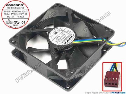 86750 Foxconn PV902512PSPF Server - Square Fan sq92x25, w175x4x4, 12V 0.40A Foxconn PV902512PSPF Server - Square Fan 