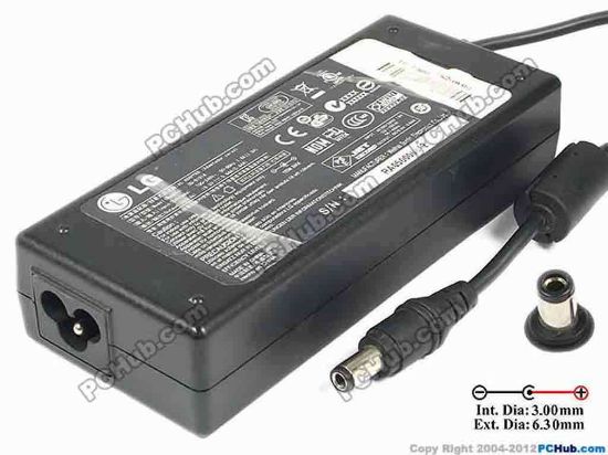 86767 LG Common Item (LG) AC Adapter- Laptop 19.5V 5.64A, 6.3/3.0mm, 3-Prong LG Common Item (LG) AC Adapter- Laptop <span id="ctl00_ContentPlaceHolder1_ItemDesc1_lblItemDescription" class="span11">
<p></p>
<div style="padding-bottom: 2px; border-right-width: 0px; padding-left: 2px; padding-right: 2px; border-top-width: 0px; border-bottom-width: 0px; font-size: 10pt; border-left-width: 0px; padding-top: 2px">
<div>Model: SD-B191A</div>
<div>INPUT: 100-240V~1.8A, 50-60Hz </div>
<div>OUTPUT: 19.5V 5.64A 110W</div>
<div>Connecter size: Int. Diameter: 3.0mm </div>
<div>Ext. Diameter: 6.30mm</div>
<div><br />
</div>
<div><br />
</div>
<div>Dimensions: 139 X 58 X 30 mm</div>
<div><br />
</div>
<div>*Please take note, 3 wire AC power cord not included.</div></div>
<p></p></span>