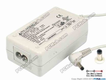 86775 Delta Electronics EADP-15BB A AC Adapter 5V-12V 9V 1.67A, (1.7/4.0mm), 3-Prong Delta Electronics EADP-15BB A AC Adapter 5V-12V <span id="ctl00_ContentPlaceHolder1_ItemDesc1_lblItemDescription" class="span11">
<div>Model: EADP-15BB A</div>
<div><br />
</div>
<div>INPUT: 100-240V~0.8A, 50-60Hz </div>
<div>OUTPUT: 9V 1.67A 15W</div>
<div>Connecter size: Int. Diameter: 1.70mm </div>
<div>Ext. Diameter: 4.00mm</div>
<div><br />
</div>
<div>Dimensions: 85 X 50 X 32 mm</div>
<div><br />
</div>
<div>*Please take note, 2 wire AC power cord not included.</div></span>