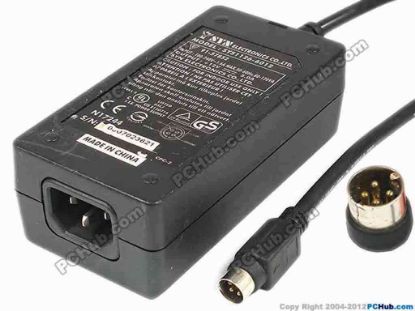 86785 Other Brands SYN Electronics AC Adapter 5V-12V 12V 5A, 4-Pin, P1&4=+, C14 Other Brands SYN Electronics AC Adapter 5V-12V <span id="ctl00_ContentPlaceHolder1_ItemDesc1_lblItemDescription" class="span11">
<div>Model: SYS1126-6012</div>
<div><br />
</div>
<div>INPUT: 100-240V~2A, 50-60Hz </div>
<div>OUTPUT: 12V 5.0A 60W</div>
<div>Connector: 4-pin DIN</div>
<div><br />
</div>
<div>Dimensions: 123 X 54 X 35 mm</div>
<div><br />
</div>
<div>**Please take note, 3 wire (IEC C13) AC <a href="http://www.pchub.com/uph/category/356/Power-Core.html"><font color="#810081">power cord</font></a> not included.</div></span>