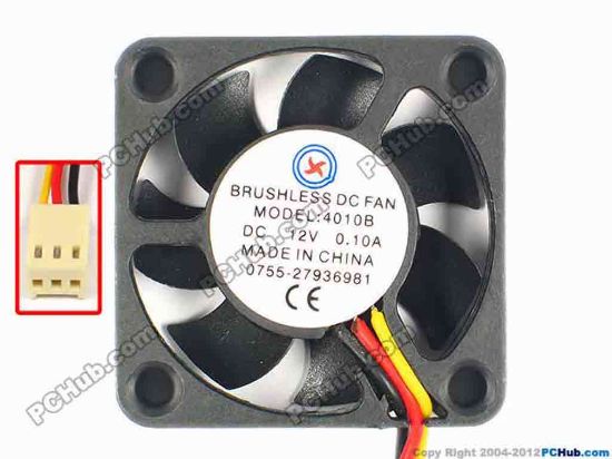 86787 Other Brands 4010B Server - Square Fan 4010B, sq40x10, w225x3x3, 12V 0.10A Other Brands 4010B Server - Square Fan 