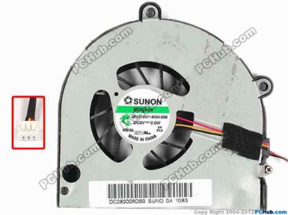 86812 SUNON MF60120V1-B060-G99 Cooling Fan  w45x3x3, 5V 2.0W, Bare fan SUNON MF60120V1-B060-G99 Cooling Fan  