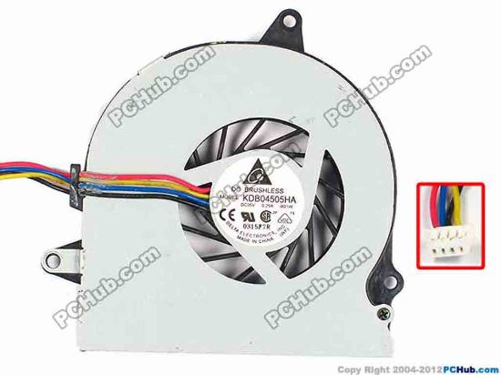 86815 Delta Electronics KDB04505HA Cooling Fan  -9D1W, w20x4x4, 5V 0.29A Delta Electronics KDB04505HA Cooling Fan