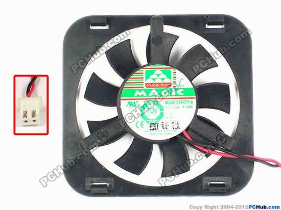 86889 Protechnic Magic MGA5012XR-O10 Server - Square Fan B, sq60x58x10, w85x2x2, 12V 0.19A Protechnic Magic MGA5012XR-O10 Server - Square Fan 