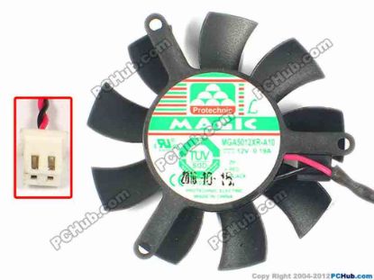 86900 Protechnic Magic MGA5012XR-A10 Server - Frameless / GPU Fan dia45x45x10, w100x2x2, 12V 0.19A Protechnic Magic MGA5012XR-A10 Server - Frameless / GPU Fan 