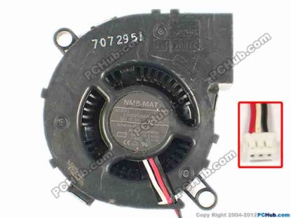 86904 NMB-MAT / Minebea BM5020-04W-B49 Server - Blower Fan L01, bw50x50x20, w60x3x3, 12V 0.24A NMB-MAT / Minebea BM5020-04W-B49 Server - Blower Fan 