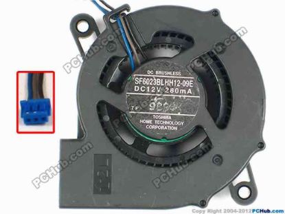 86914 Toshiba SF6023BLHH12-09E Server - Blower Fan bw60x60x23, w175x3x3, 12V 280MA Toshiba SF6023BLHH12-09E Server - Blower Fan 