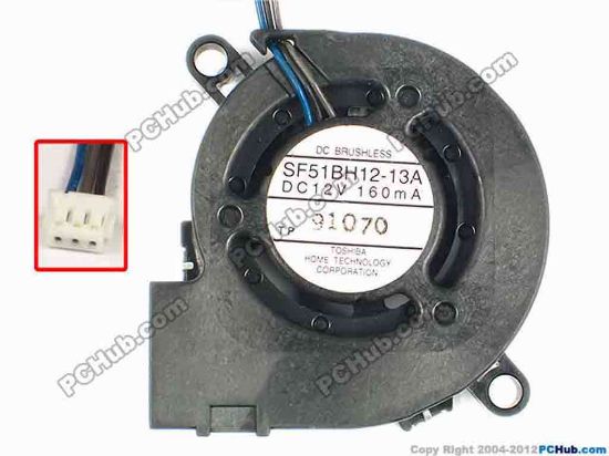86915 Toshiba SF51BH12-13A Server - Blower Fan bw50x50x20, w220x3x3, 12V 160MA Toshiba SF51BH12-13A Server - Blower Fan 