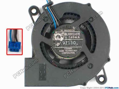 86919 Toshiba SF6023BLHH12-07E Server - Blower Fan bw60x60x23, w445x3x3, 12V 280MA Toshiba SF6023BLHH12-07E Server - Blower Fan 