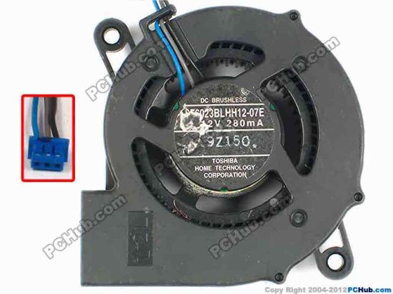 86919 Toshiba SF6023BLHH12-07E Server - Blower Fan bw60x60x23, w445x3x3, 12V 280MA Toshiba SF6023BLHH12-07E Server - Blower Fan 