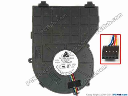 86931 Delta Electronics BFB1012H Server - Blower Fan -AE39, bw128x98x25, w130x4x4, 12V 1.20A Delta Electronics BFB1012H Server - Blower Fan 