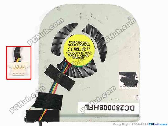 86969 Forcecon DFS481305MC0T Cooling Fan  F9P3, w40x4x4, 5V 0.5A, Bare fan Forcecon DFS481305MC0T Cooling Fan  