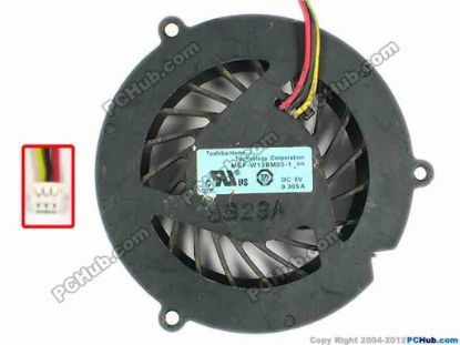 86975 Toshiba MCF-W13BM05 Cooling Fan  MCF-W13BM05-1, w55x3x3, 5V 0.305A, bare fan Toshiba MCF-W13BM05 Cooling Fan  
