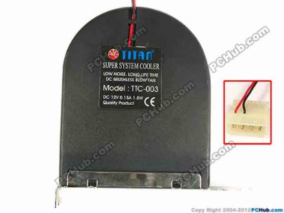 86978 Titan TTC-003 Server - Blower Fan bw110x90x18, w360x2x4, 12V 0.15A Titan TTC-003 Server - Blower Fan 