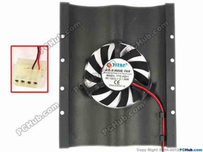86983 Titan TTC-HD11 Server - Round Fan dia120x100x12, w320x2x4, 12V 0.14A Titan TTC-HD11 Server - Round Fan 